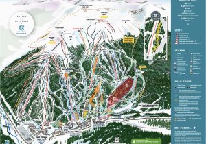 Colorado Ski area Map Copper Winter Trail Map