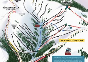Colorado Ski Mountain Map Copper Winter Trail Map