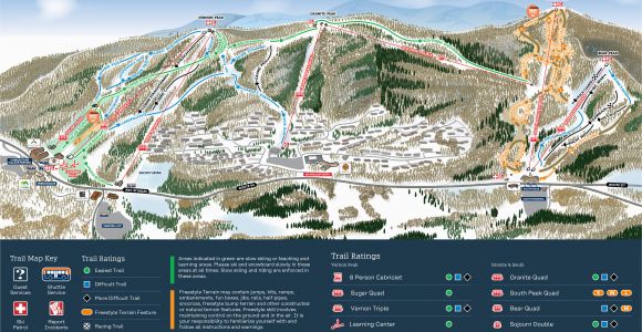 Colorado Skiing Resorts Map Mountain Creek Resort Trail Map Onthesnow