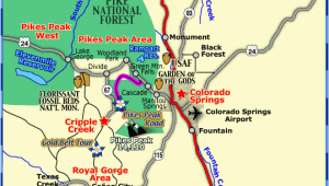 Colorado Springs Road Map Map Of Colorado towns and areas within 1 Hour Of Colorado Springs