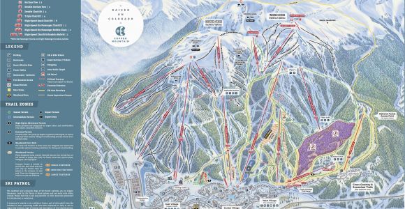 Colorado Springs Ski Resorts Map Copper Mountain Resort Trail Map Onthesnow