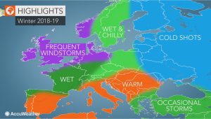 Colorado Springs Weather Map Accuweather S Europe Winter forecast for the 2018 2019 Season