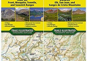 Colorado Trail Map Book Colorado 14ers topographic Trail Map Guide Set National Geographic