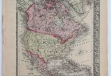 Colored Map Of Canada Details About 1860 Mitchell S Huge Hand Tinted Colored Map