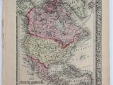 Colored Map Of Canada Details About 1860 Mitchell S Huge Hand Tinted Colored Map