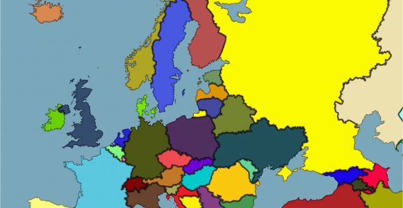 Colour Map Of Europe 53 Strict Map Europe No Names