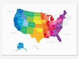 Coloured Map Of Canada Bright and Colorful Map Of the United States Englishmuffinshop On