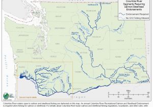 Columbia River Canada Map Columbia River Fishing Map Widemap D1softball Net