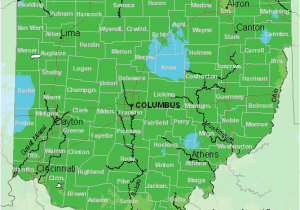 Columbus Ohio On Map Map Of Usda Hardiness Zones for Ohio