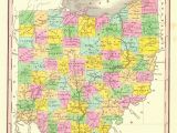 Columbus Ohio On the Map Ohio A Finley Young Delleker Sc 1831 Finely Colored County