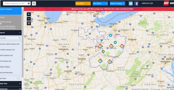 Columbus Ohio Power Outage Map Aep Ohio Outage Map Beautiful Aep Ohio by American Electric Power