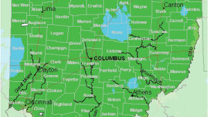 Columbus Ohio Zoning Map Map Of Usda Hardiness Zones for Ohio