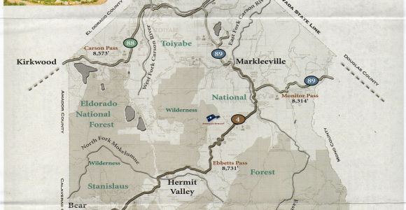 Commerce California Map Alpine County Map Alpine is Californias Least Populated County