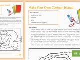 Contour Map Ireland Make Your Own Contour island Worksheet Contour Contour Lines Height