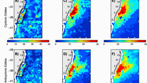 Contour Map Of England Eddy Contour Map Showing A B the total Number Of Eddies C D