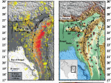 Contour Map Of England Maps Of Earthquakes and topography Of the Eastern Himalayan and