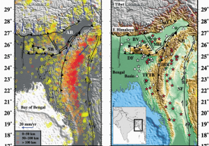 Contour Map Of England Maps Of Earthquakes and topography Of the Eastern Himalayan and