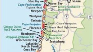 Coos Bay oregon Map Simple oregon Coast Map with towns and Cities oregon Coast In