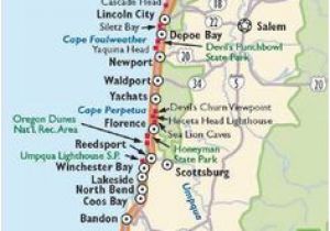Coos Bay oregon Map Simple oregon Coast Map with towns and Cities oregon Coast In