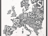 Copenhagen Map Of Europe Europe Map by Kortkartellet 50 X 70cm Wall Art Print