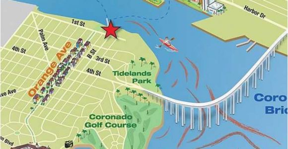 Coronado California Map Coronado island Map Geographic Map Of Us