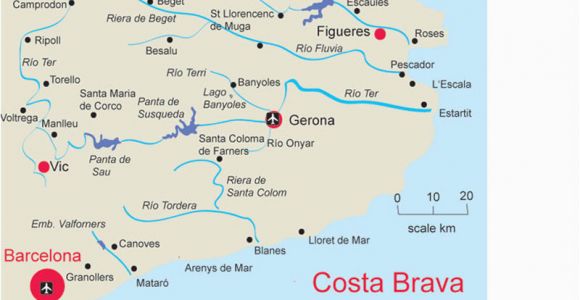 Costa Brava Spain Map Map Of Costa Brave and Travel Information Download Free Map Of