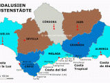 Costa Del sol Spain Map Die Regionen Provinzen andalusien Karte Sudspanien