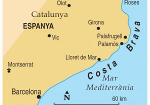 Costa Dorada Spain Map Map Of Costa Brave and Travel Information Download Free Map Of