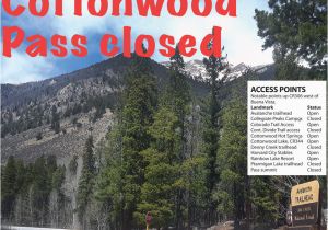 Cottonwood Pass Colorado Map Cottonwood Pass Closing for 2018 Summer Free Content