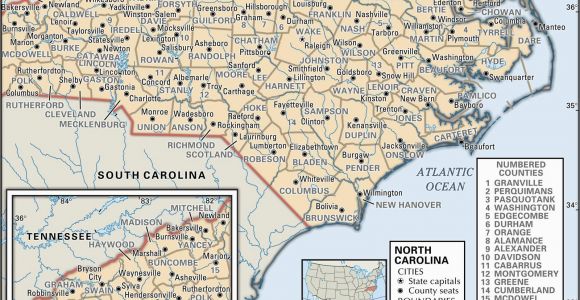 Counties In north Carolina Map State and County Maps Of north Carolina