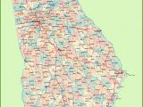 Counties Of Georgia Map with Cities Georgia Road Map with Cities and towns