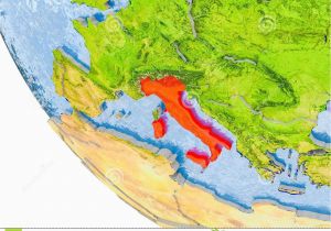 Countries Bordering Italy Maps Italy On Globe Stock Illustration Illustration Of European 112926267