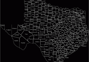 County and City Map Of Texas Map Of Texas Black and White Sitedesignco Net