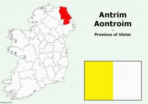County Antrim Ireland Map the attractions Of County Antrim