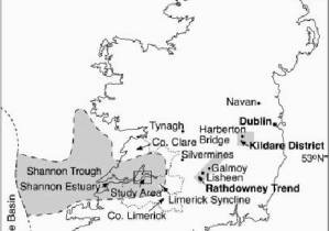 County Limerick Ireland Map Map Of Ireland Showing the Location Of the Shannon Trough and