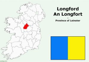 County Longford Ireland Map Counties In the Province Of Leinster In Ireland