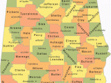 County Map Of Alabama with Cities Alabama County Map