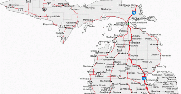 County Map Of Michigan with Cities Map Of Michigan Cities Michigan Road Map