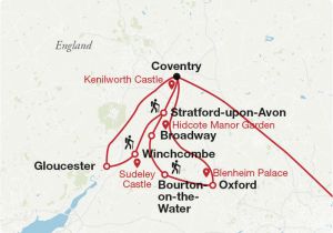 Coventry On Map Of England Romantische Cotswolds