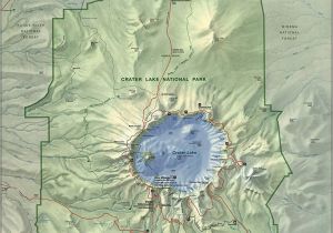 Crater Lake Map oregon Amazon Com 20×30 Poster Map Of Crater Lake National Park oregon
