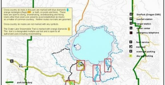 Crater Lake Map oregon Crater Lake National Park Map Maps Out Of State Pinterest