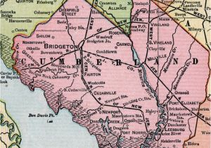 Cumberland Ohio Map Cumberland County New Jersey 1905 Map Bridgeton Millville