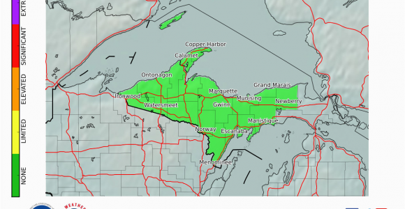 Current Snow Cover Map Minnesota Nws Marquette Winter Weather Monitor