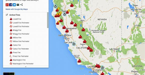 Current Wildfires In California Map Map California Map Current California Wildfires California Wide