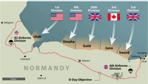 D Day Beaches normandy France Map D Day normandy Landings Map Wwii Europe 1944 D Day