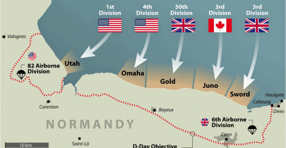 D Day Beaches normandy France Map D Day normandy Landings Map Wwii Europe 1944 D Day