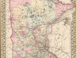 Dakota Minnesota and Eastern Railroad Map Old Historical City County and State Maps Of Minnesota