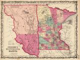 Dakota Minnesota and Eastern Railroad Map Old Historical City County and State Maps Of Minnesota