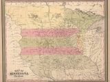 Dakota Minnesota and Eastern Railroad Map Old Historical City County and State Maps Of Minnesota