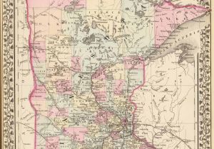 Dakota Minnesota and Eastern Railroad Map Old Historical City County and State Maps Of Minnesota